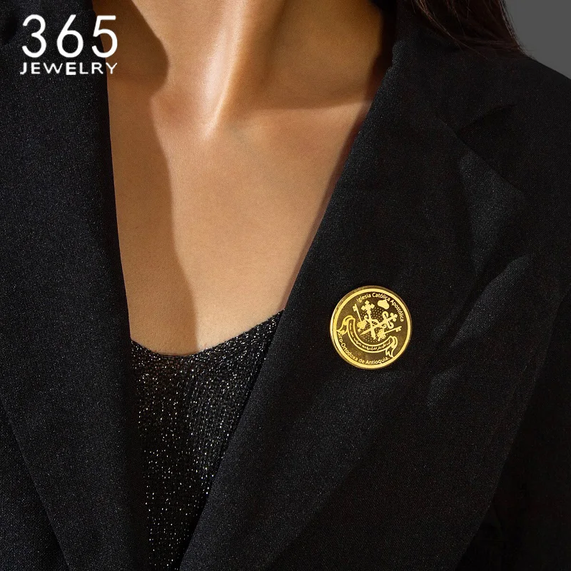 Women Accessories Business Name - เข็มกลัดสแตนเลสทรงสี่เหลี่ยมมน สลักชื่อ โลโก้ส่วนตัว ปรับแต่งได้ สำหรับผู้ชายและผู้หญิง
