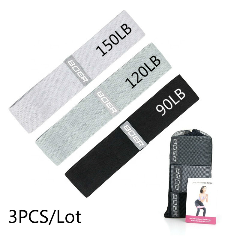 Women'S Exercise Accessories - 3PCSผู้หญิงผู้ชายผ้าความต้านทานชุดกีฬายืดหยุ่นกีฬาโยคะฟิตเนสความต้านทานBand Gymอุปกรณ์การออกกำลังกายยางBand