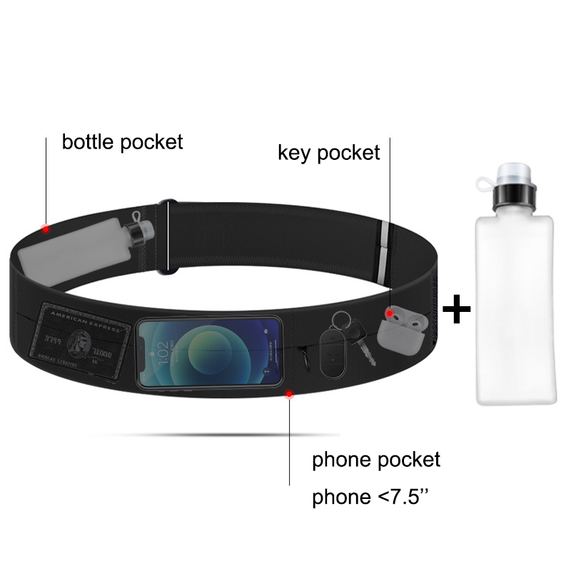 เข็มขัดวิ่งเอวกระเป๋าขวดน้ําผู - Women'S Exercise Accessories บทวิจารณ์และราคา