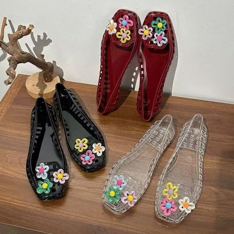 รองเท้าเจลลี่ลายดอกไม้แฮนด์เมด - Women'S Accessories And Jewelry บทวิจารณ์และราคา