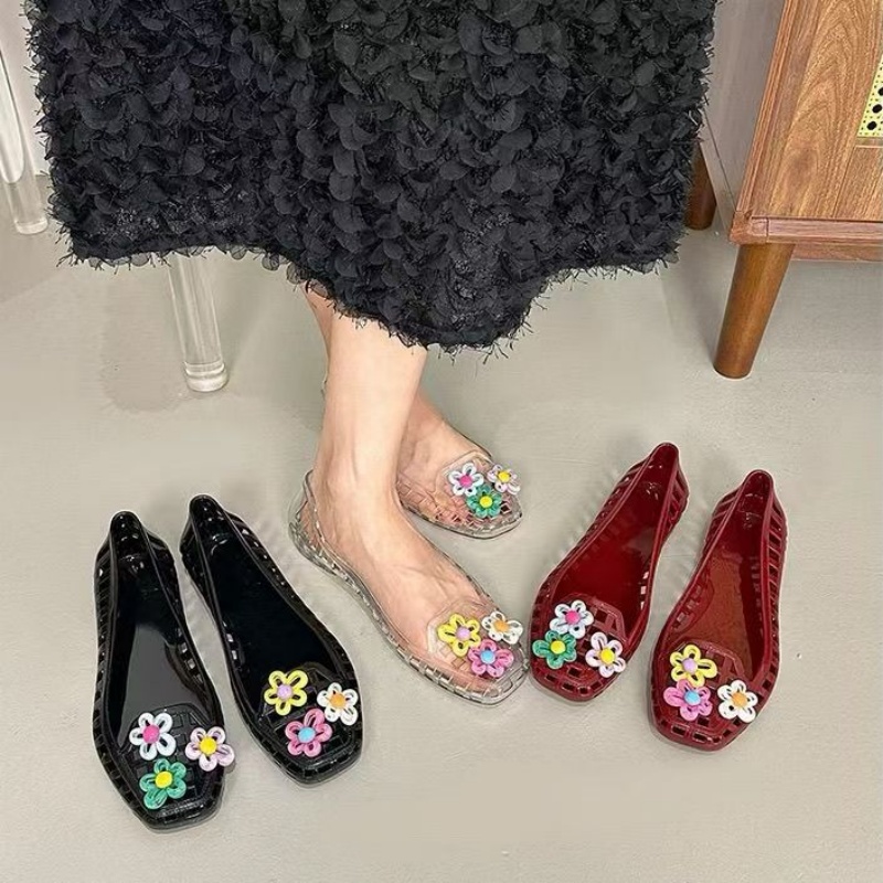 รองเท้าเจลลี่ลายดอกไม้แฮนด์เมด - Women'S Accessories And Jewelry บทวิจารณ์และราคา