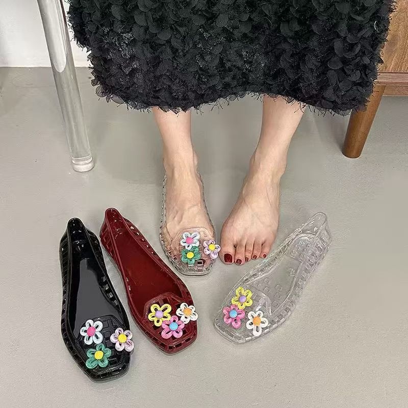รองเท้าเจลลี่ลายดอกไม้แฮนด์เมด - Women'S Accessories And Jewelry บทวิจารณ์และราคา