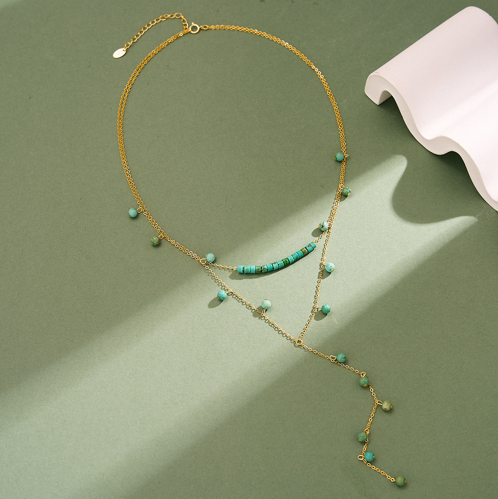 สร้อยคอเงินแท้ 925 ประดับเทอร์ - Charm Necklace Dainty บทวิจารณ์และราคา