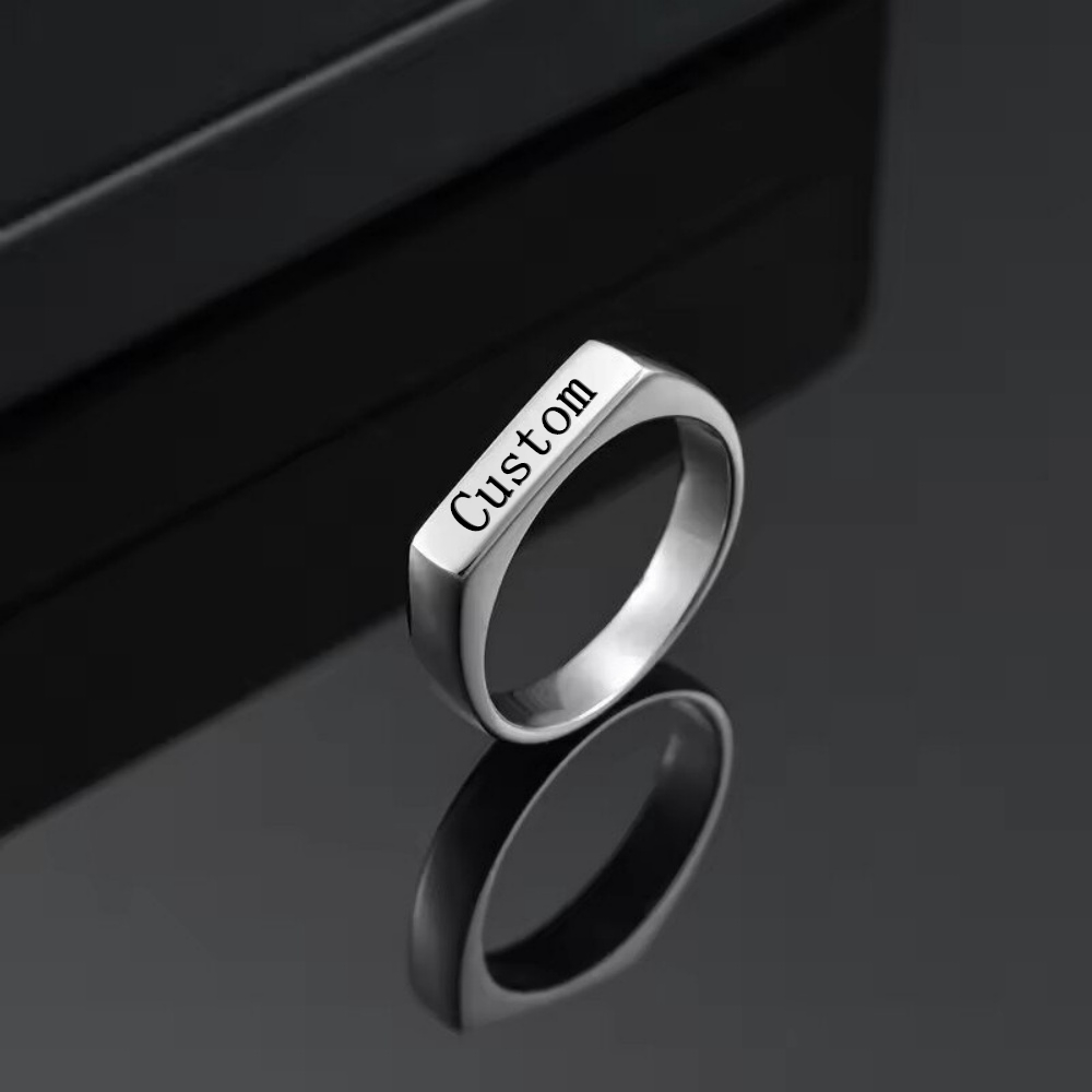 แหวนสลักชื่อ รูปภาพ สแตนเลสสตี - Women Accessories Logo บทวิจารณ์และราคา