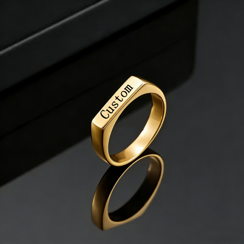แหวนสลักชื่อ รูปภาพ สแตนเลสสตี - Women Accessories Logo บทวิจารณ์และราคา