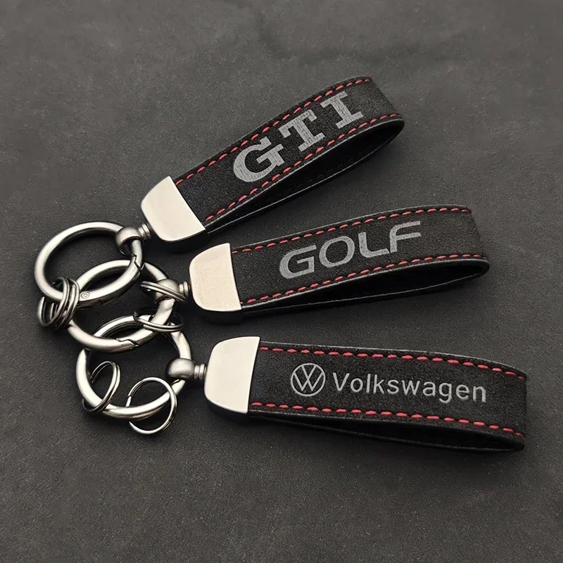 พวงกุญแจหนังกลับแท้ ประดับโลโก - Women Accessories Logo บทวิจารณ์และราคา
