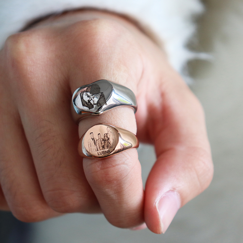 แหวนสลักลายรูปภาพ โลโก้ ชื่อ ร - Women Accessories Logo บทวิจารณ์และราคา