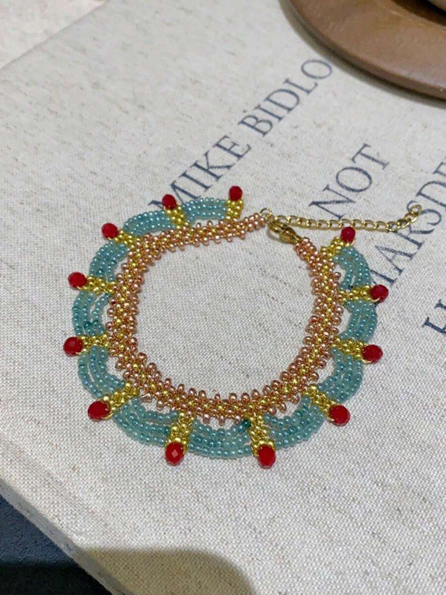 ชุดกำไลข้อมือลูกปัดหลายชั้นทำม - Layered Necklace Set บทวิจารณ์และราคา