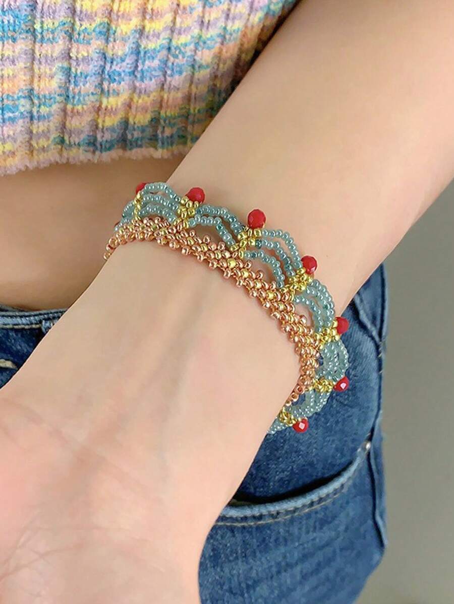ชุดกำไลข้อมือลูกปัดหลายชั้นทำม - Layered Necklace Set บทวิจารณ์และราคา