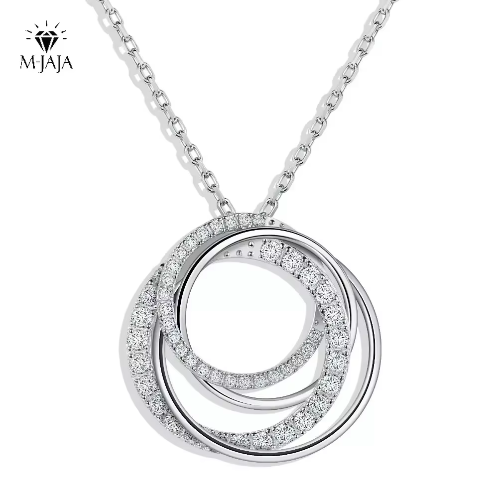 M-JAJA Moissanite Pendant Neck - Layered Necklace Set บทวิจารณ์และราคา