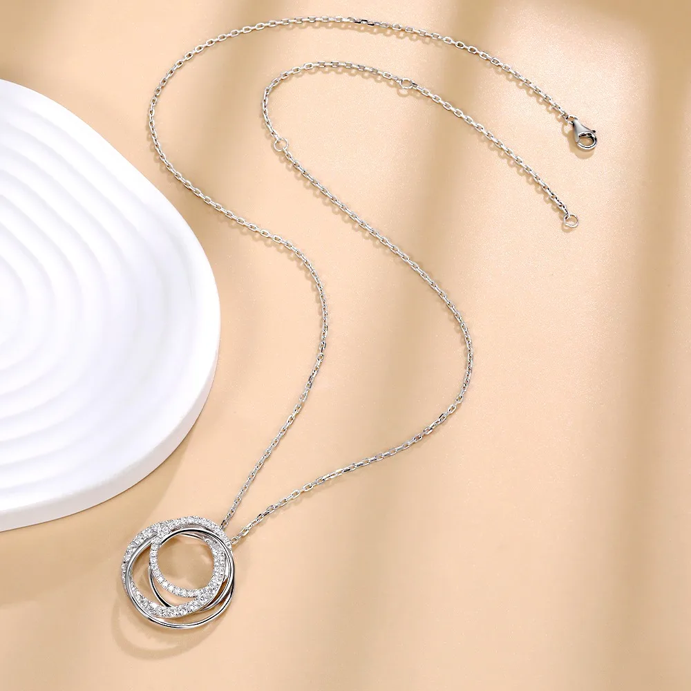 M-JAJA Moissanite Pendant Neck - Layered Necklace Set บทวิจารณ์และราคา